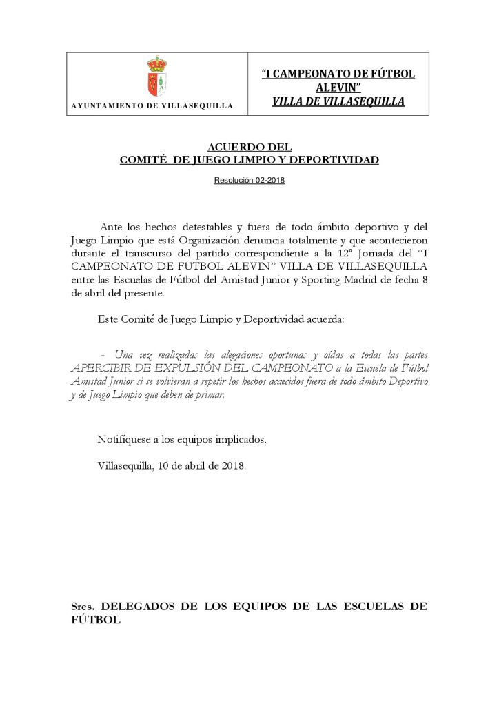 Acuerdo Comité Juego Limpio 02_2018_ I CAMPEONATO DE FUTBOL ALEVIN_ VILLA de VILLASEQUILLA-001 (1)