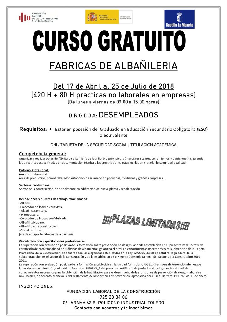 CARTEL FABRICAS DE ALBAÑILERIA 2018-001